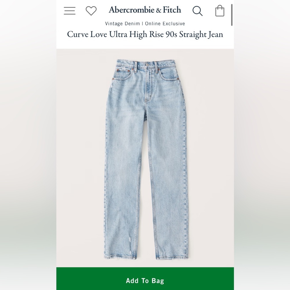Curve Love Ultra High Rise 90s Straight Jean, vintage denim